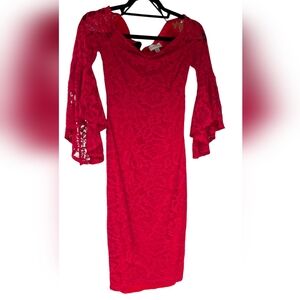 Elegant Red Lace Dress